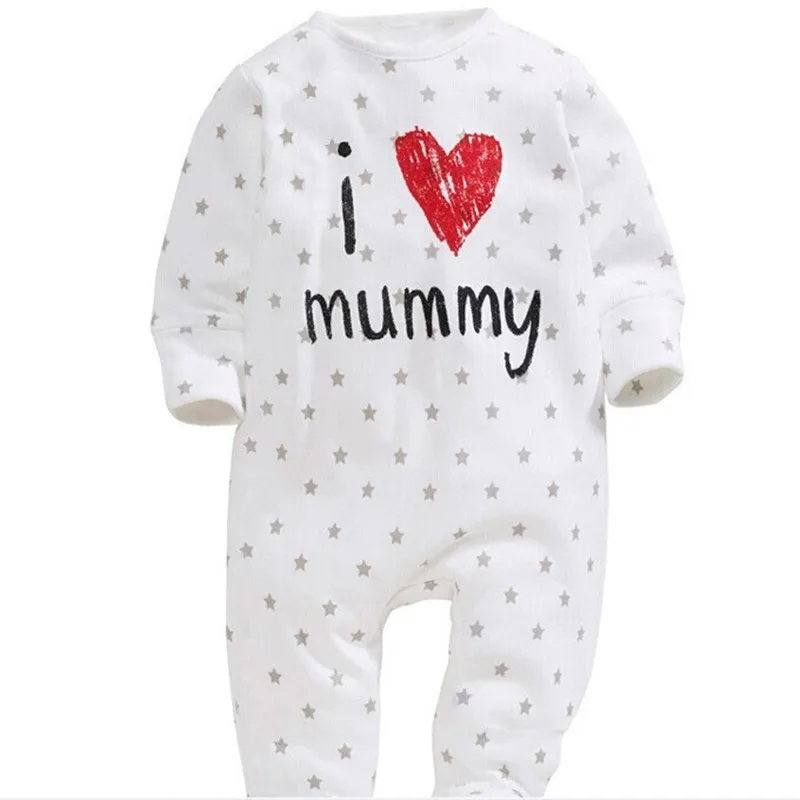 Милый для малышей с надписью I Love Mummy (Я люблю мамочку костюм рисунком &quotПисьма