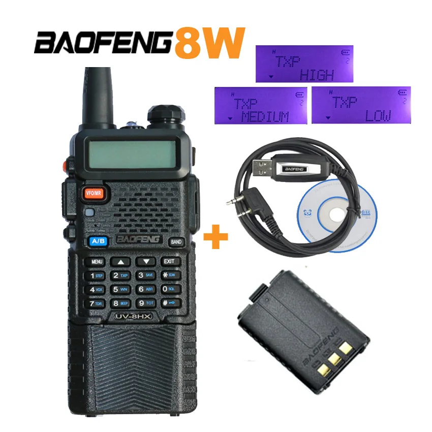 3800 мАч батарея UV5R портативная рация Baofeng 8 Вт портативное радио UV-5R