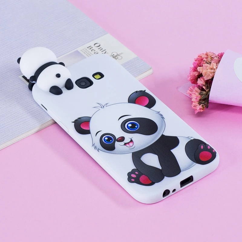 For Coque Samsung Galaxy A3 2017 Case 3D Cartoon Cat Panda Soft Silicon Back Cover A320 Capinha Housing |