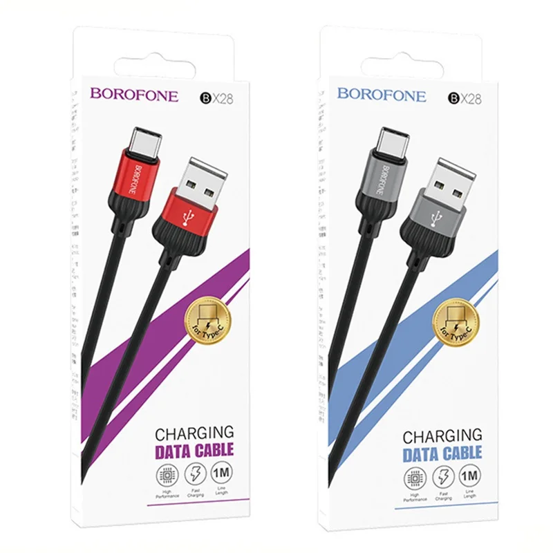 Borofone BX28 1,2 M кабель для быстрой зарядки Micro USB/usb type C/IOS кабель для быстрой зарядки для iPhone 6 6s 7 7s 8 8s X XS MAX