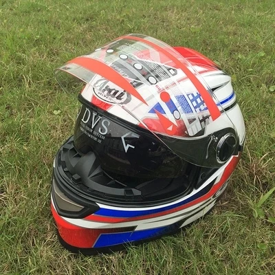 Limited Top Fashion Arai Personality Helmet Motorcycle Double Lens Racing Street Car Men's And Women's Full Coverage. | Автомобили