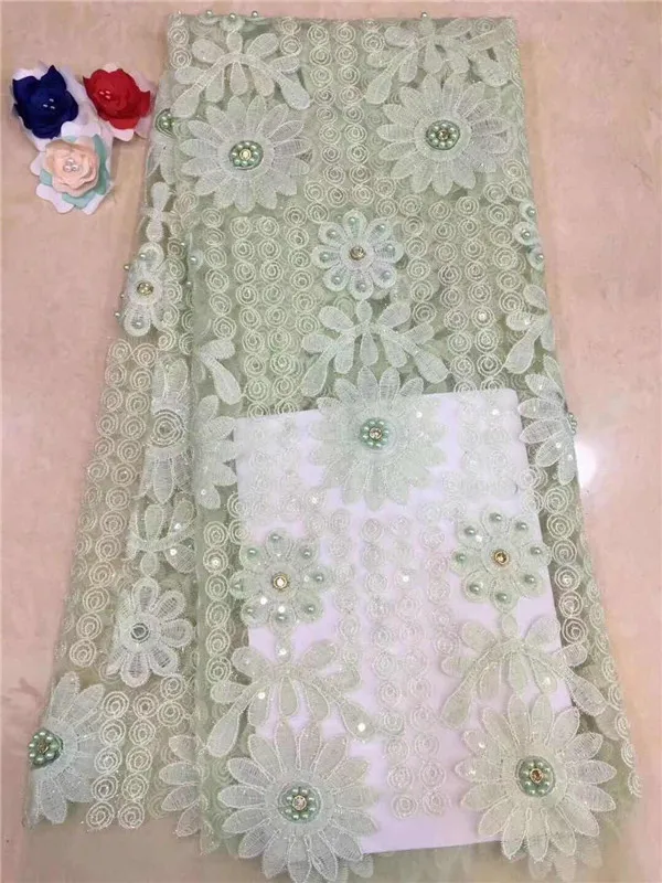 Нигерийская кружевная ткань Высококачественная блестящая новинка розовая