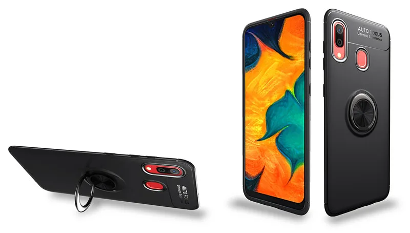 Для samsung Galaxy A20E чехол роскошный чехол кольцо держатель мягкий матовый Силиконовый корпус для samsung Galaxy A20e A20 E корпус