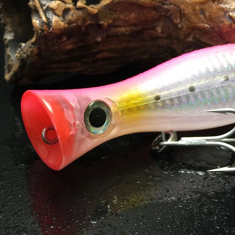 

New Fishing Popper Lure 12cm/42g Topwater Series Laser High Carbon Steel 6# Hook Artificial Lures 1 Piece Sale
