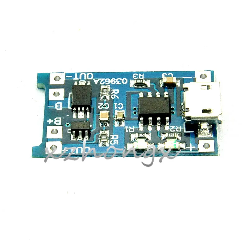 

Lithium Battery Charging Board 5V Turn 1A 4.2V Module Charger MICROUSB Interface With Over Discharge Protection