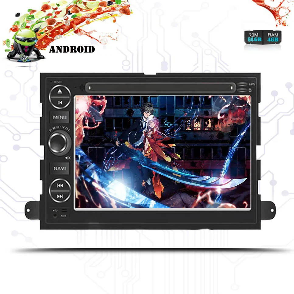 2 DIN 8 ядер Android 9 0 автомобильный DVD для Ford Fusion Explorer 500 F150 F250 F350 Edge Expedition Radio GPS Navigaiton