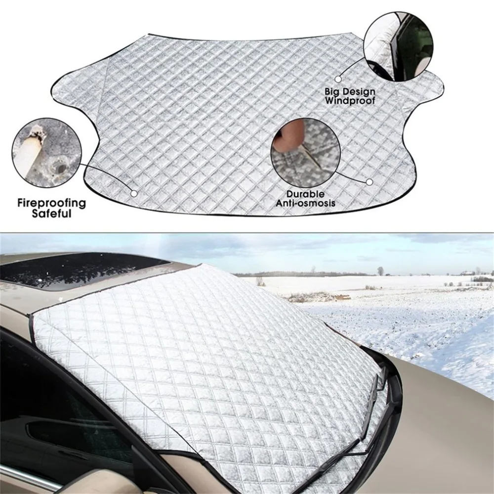 L универсальные плотные Чехлы для лобового стекла автомобиля из алюминиевой