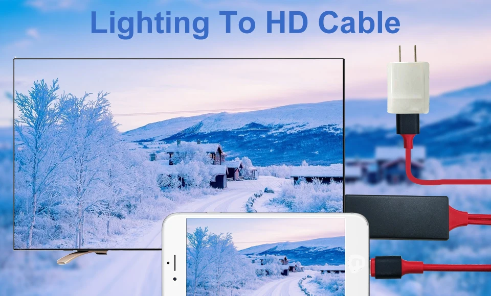 Для Lightning 8 Pin HD tv stick адаптер 1080P для apple tv для iPhone 7 6S Plus для chromecast для hdmi для cromecast