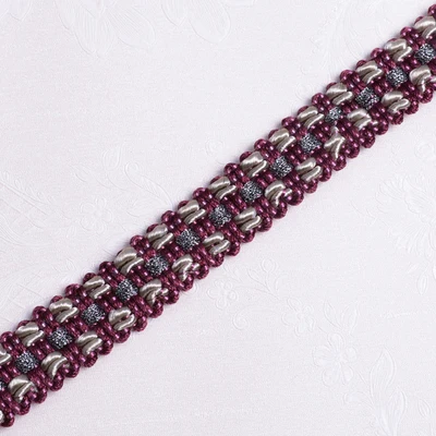 Dark purple Qgvish 12 м/лот 2 см широкий занавес Кружева Планки пояс ленты DIY шитье диван сценическая скатерть одежда край стула кружевная отделка декор - Цвет: Dark purple