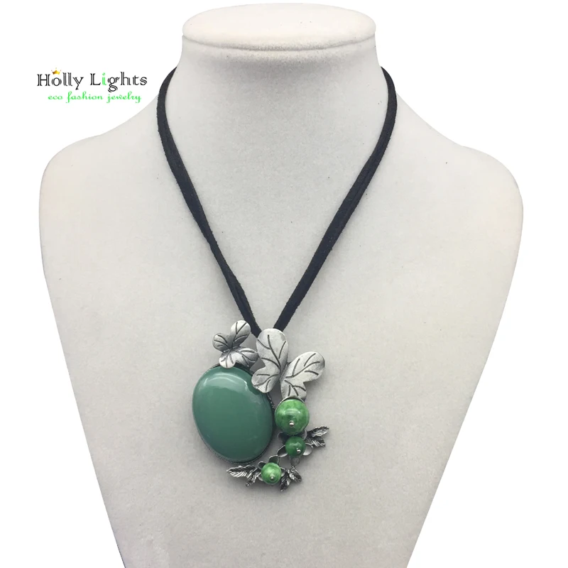 Этническая Бабочка Брошь женская зеленая сверхъестественная из камня для шарфов