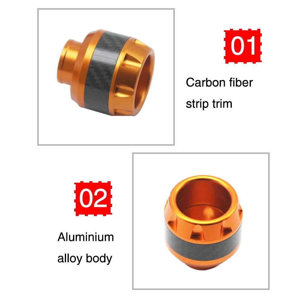 ZSDTRP 2 шт. цвет ЧПУ алюминий спереди вилы рамки ползунки колеса защита от падения
