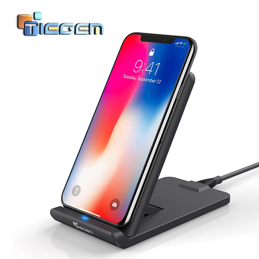 TIEGEM 10 W Qi Беспроводной Зарядное устройство для iPhone 8 Plus X быстро зарядки USB samsung Galaxy