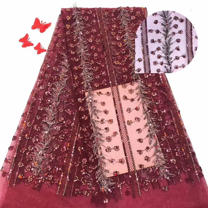 Кружевная ткань с 3D блестками в африканском стиле черное кружевное Тюлевое