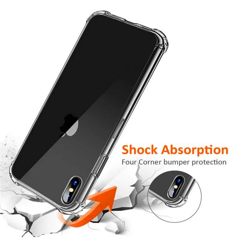 Чехол для iPhone XS X кристально прозрачный тонкий защитный устойчивый к царапинам