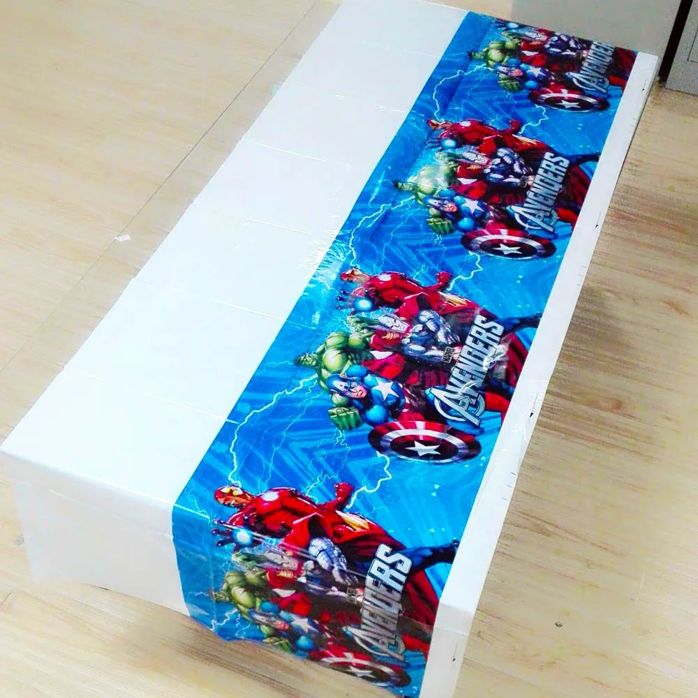 Мстители Happy День рождения украшения дети одноразовая посуда тарелки скатерть