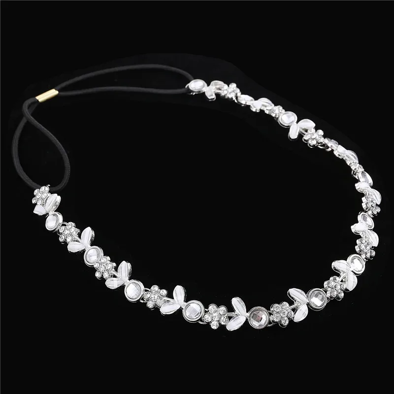 Романтическая свадебная брошь из белого золота эластичная повязка на голову