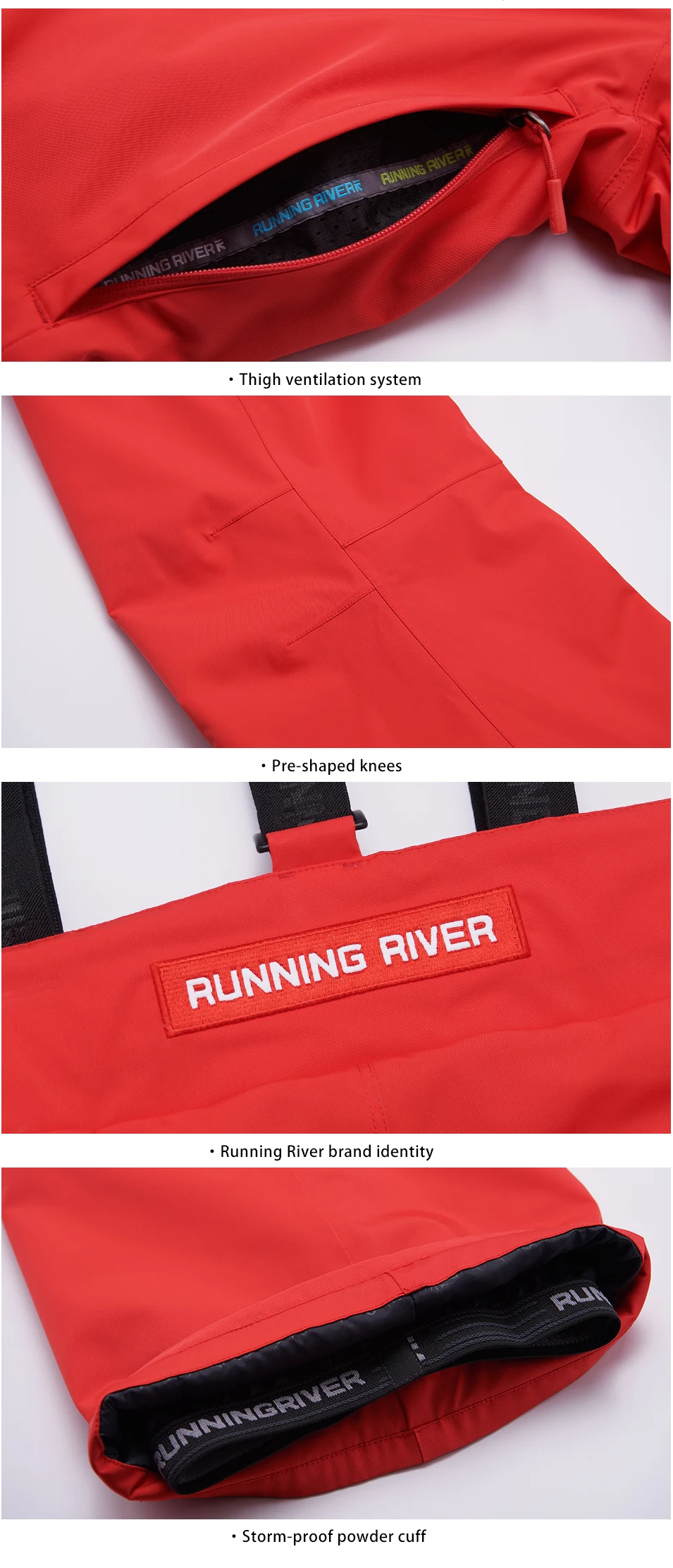 RUNNING RIVER Бренд Новые Зимние Тёплые Мужские Горнолыжные Брюки С Мембраной Водонепроницаемые Паропроницаемые Лыжные Спортивные Штаны Для Активного Отдыха На Открытом воздухе#B7095