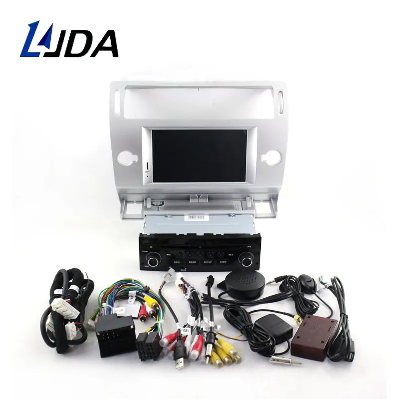 Автомобильный DVD плеер LJDA 1 Din 7 дюймов Android 10 для Citroen C4 Quatre Triumph Wi Fi GPS радио 2G RAM