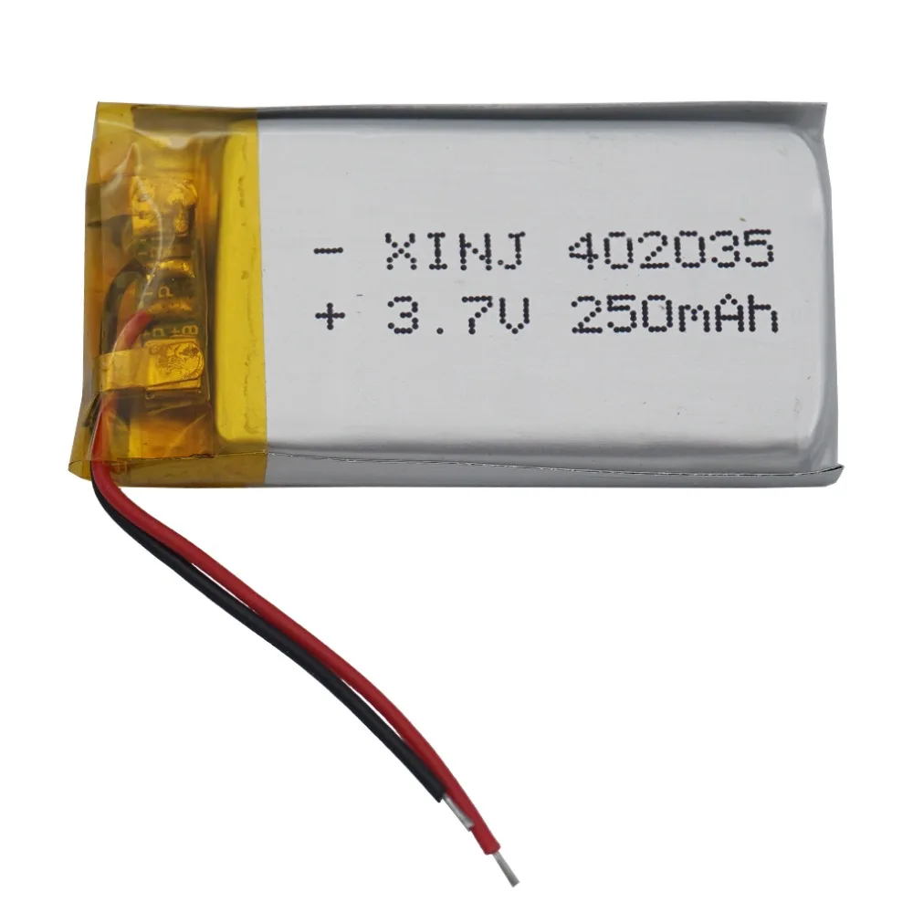 XINJ 3 7 V 250mAh литиевая полимерная аккумуляторная батарея Li ion li po cell для MP3/MP4