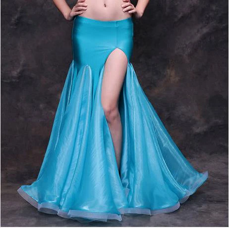 light blue Новые костюмы для танца живота сексуальный старший лед шелковый танец живота юбка для женщин юбки танец живота бесплатно, чтобы сделать TH210B - Цвет: light blue