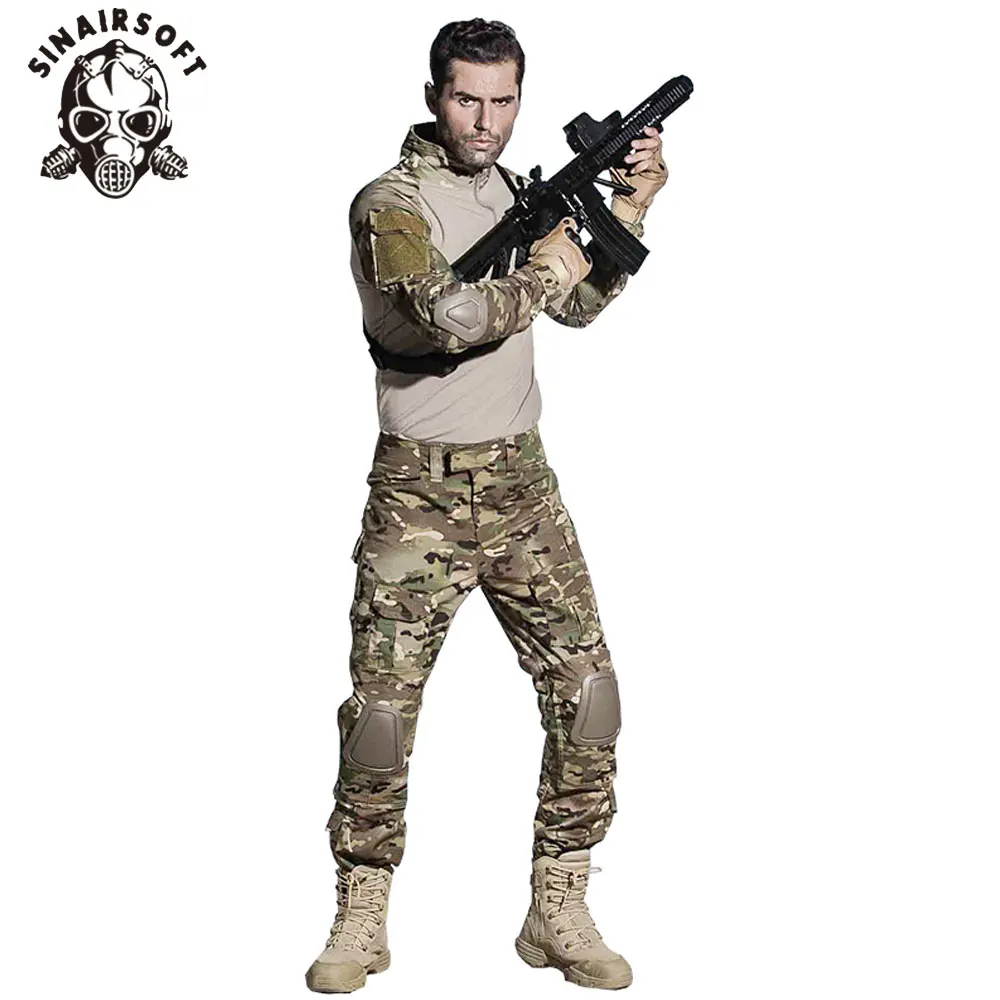 Военная Униформа SINAIRSOFT рубашка мультикам Боевая форма тактические брюки с