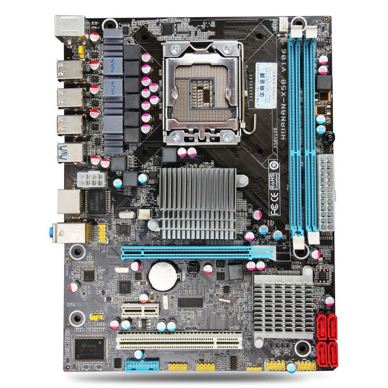 Новая материнская плата HUANAN X58 CPU kit с процессорным кулером USB3.0 X58 LGA1366 материнская плата CPU Xeon X5670 2,93 GHz 6 core 12 thread