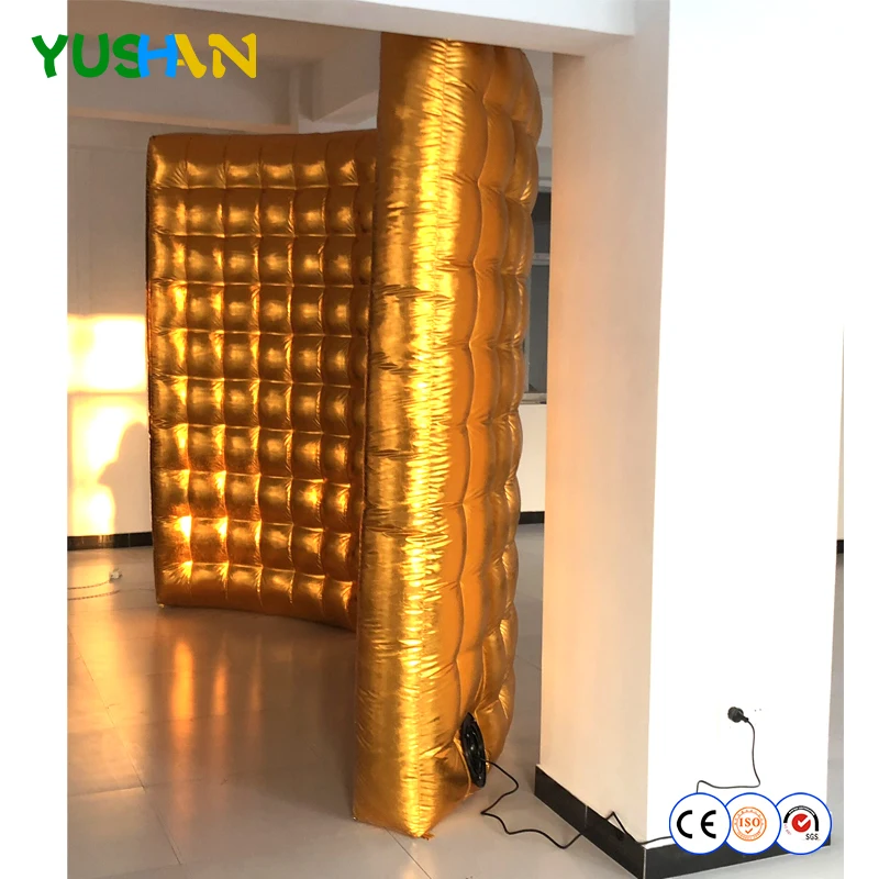 Shiny Gold Oxford Inflatable Photo Booth Wall Party Backdrops No LED Walls Wedding Backdrop Decoration FOR EVENT SALE | Дом и сад