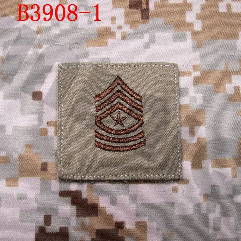 B3908 Вышивка патч Тан фон загар дизайн U. S. АРМИИ ЗВАНИЕ армейский крючок на спине - Цвет: B3908