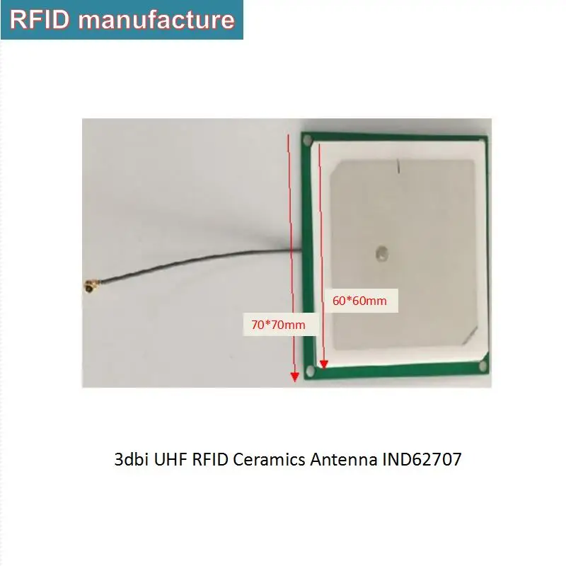 60*60 мм 3dBi керамическая 865 868 МГц ЕС 902 928 США rfid антенна с RHCP поляризации