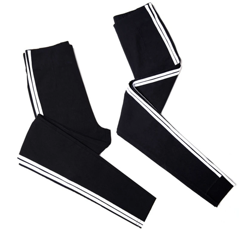 Женские хлопковые брюки-карандаш уличные модные брюки в полоску с дырками