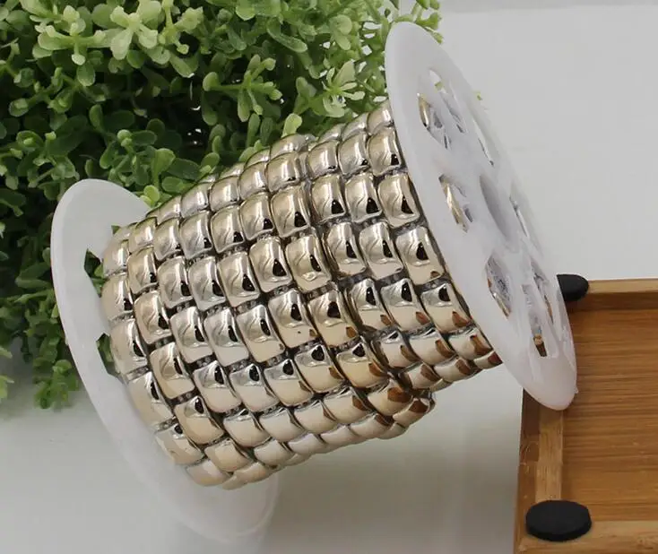 20 ярдов прямоугольные бусины с УФ покрытием отделка цепи для шитья Apperal мешок