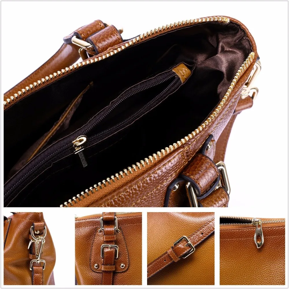 Новинка женская большая ретро сумка в Европейском стиле модная из натуральной