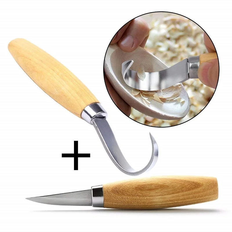 Новинка 2 шт./компл. искусственная работа по дереву резьба своими руками ложка нож