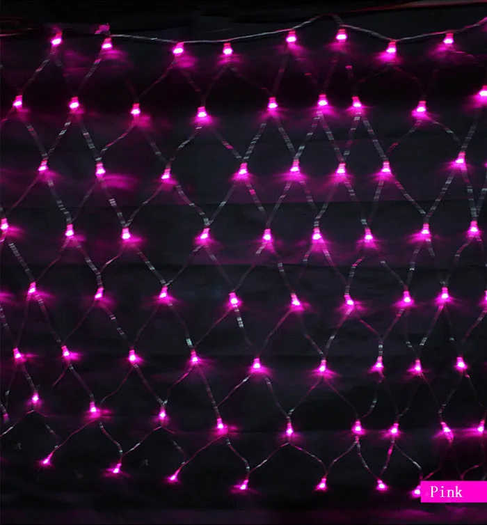 100pcs/lot 1.5*1.5 m 96 Led 8 flash modes 220V super bright net string light Christmas lights New year wedding ceremony | Лампы и