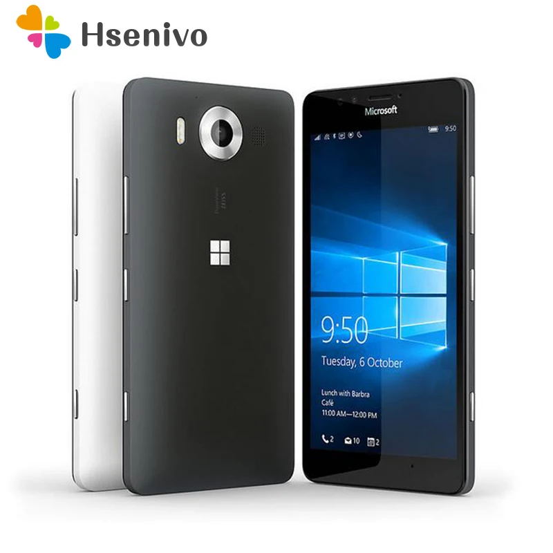Nokia Microsoft Lumia 950 одна sim/две sim-карты Windows 10 4G LTE GSM 5,2 '20MP WIFI GPS Hexa Core 3 Гб RAM 32 Гб ROM