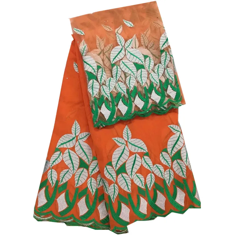 5 + 2 ярдов Камни Африканский хлопок швейцарский вуаль Кружево Ткань Высокое