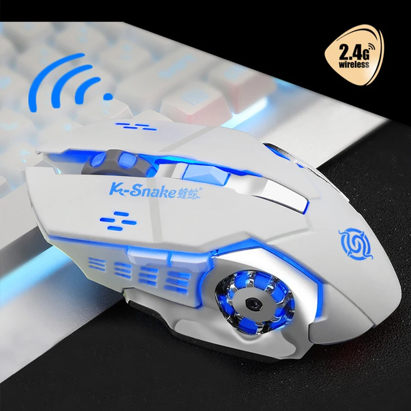 K SNAKE Беспроводной игровой Мышь геймера с 6 кнопками механический дизайн USB