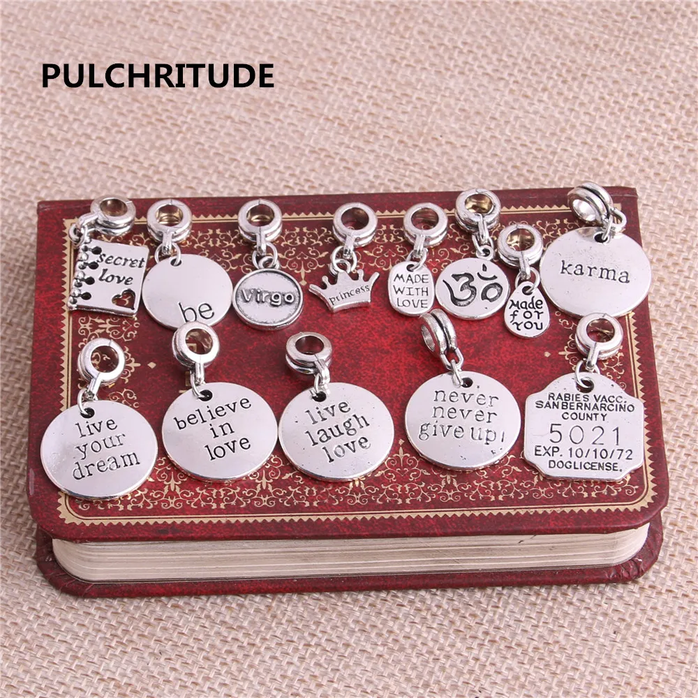 Бусины из цинкового сплава с большими отверстиями 20 шт./лот | Украшения и