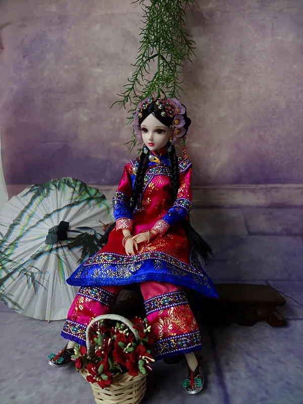 32 см китайские куклы как BJD кукла 12 шарнирное тело 1/6 винтажные восточные древние династии Цин девушки куклы Подарки
