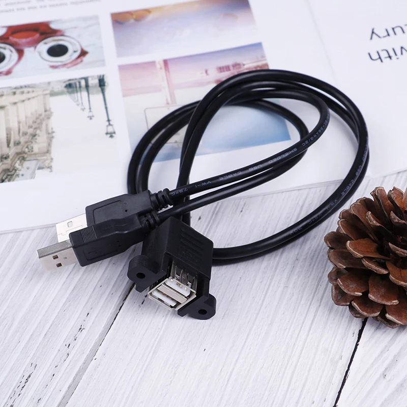 1 шт. двойной USB 2 0 удлинитель Профессиональный гнездо панель крепление к A мужской