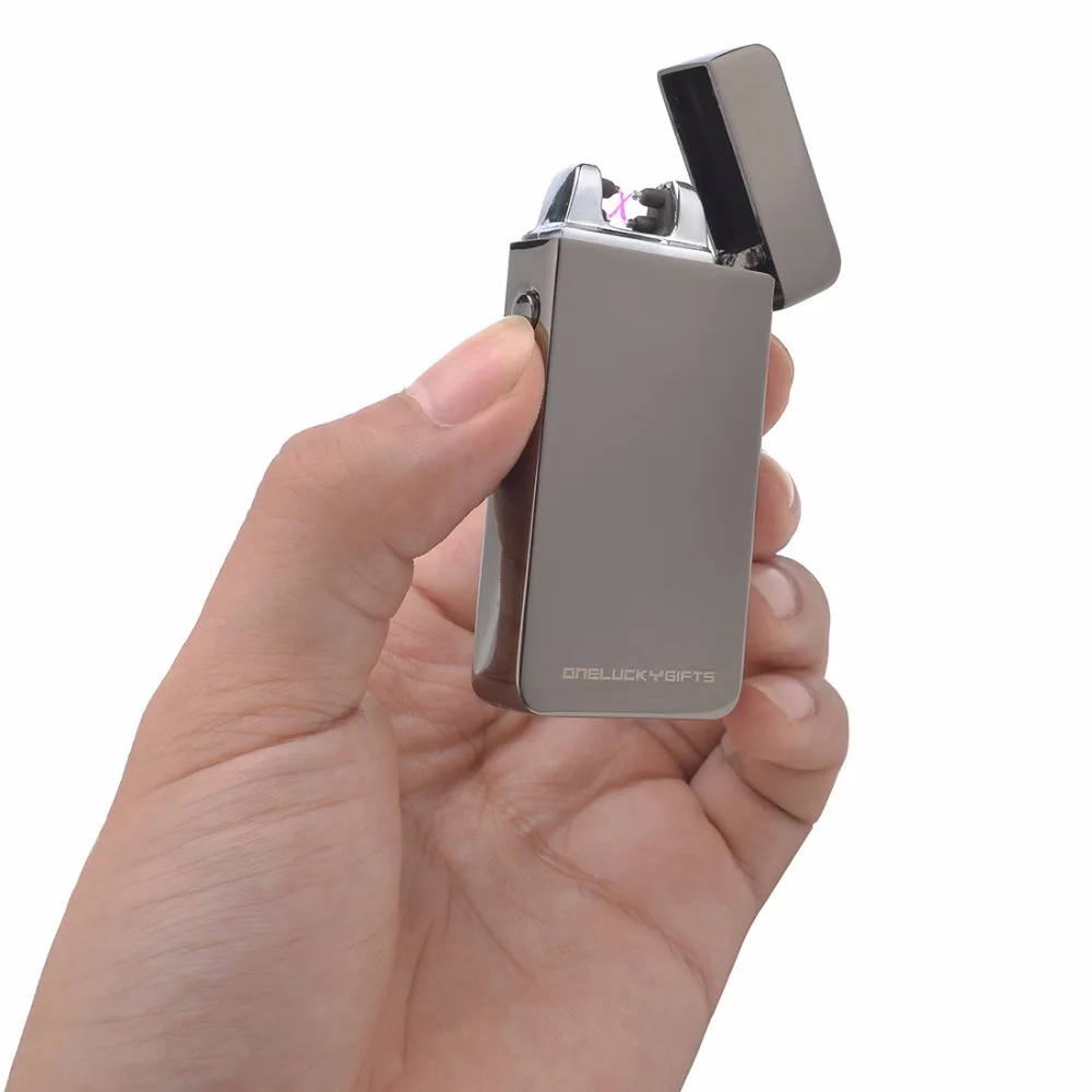 USB электрическая двойная дуговая зажигалка перезаряжаемая ветрозащитная