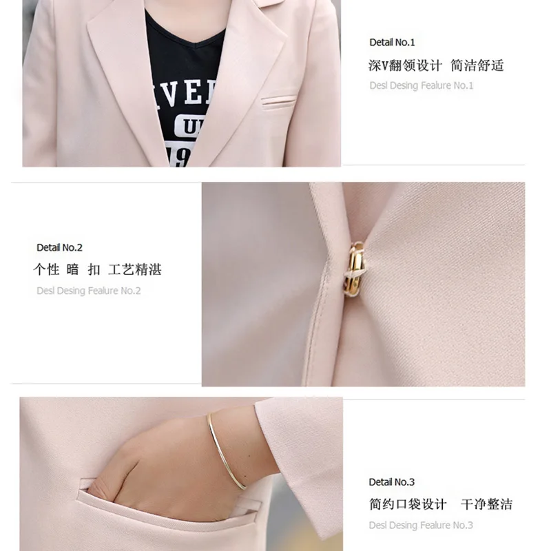 

AKSLXDMMD 2019 Women Solid Blazer Notched Ladies Long Sleeve Suit Blazer Elegant Office Women Autumn Slim Long Blazer Coat YR095