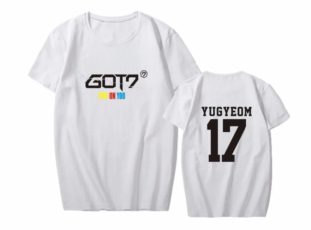 KPOP GOT7 EYES ON YOU Мужская Футболка Джексон Марк с коротким рукавом футболки унисекс