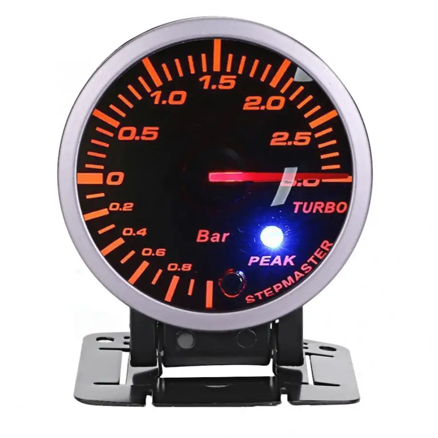 2,5 дюймов 60 мм 3,0 Бар СВЕТОДИОДНЫЙ Автомобильный модификация Turbo Boost Gauge Meter Pointer DC12V Boost контроллер Turbo