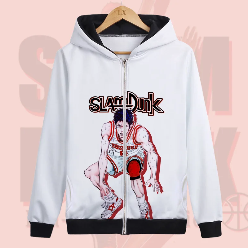 SLAM DUNK Hanamichi Sakuragi Rukawa Kaede Mitsui Hisashi Косплей Костюм Топ Пальто Куртка с капюшоном