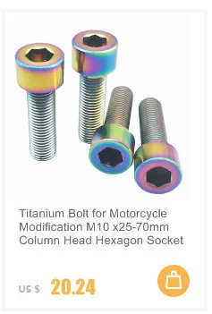 10 шт. M6 x10-120mm Ti Болт титановый болт колонна Шестигранная головка Шаг 1,0 мм Ti цвет класс 2 титановый винт Ti Застежка
