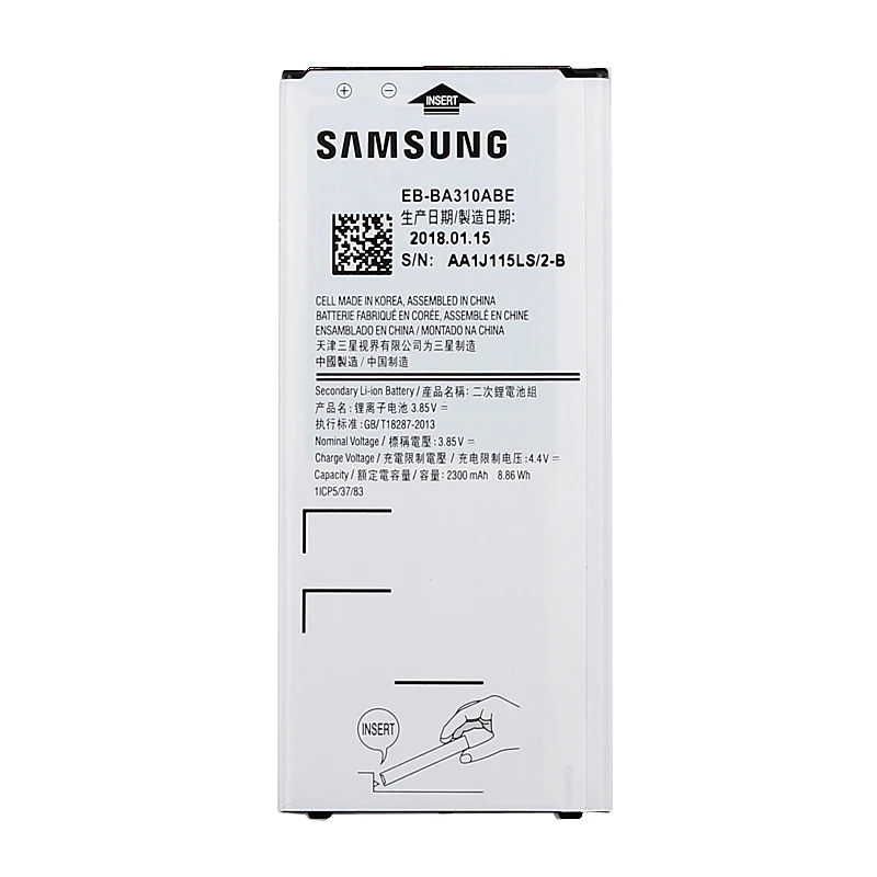 Оригинальный аккумулятор для Samsung GALAXY A3 2016 Edition A310 A5310A A310F NFC 2300 мА/ч с