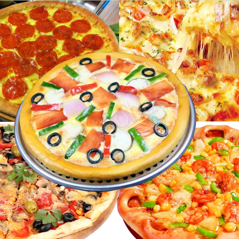 1 шт. алюминиевый кухонный инструмент сковорода для пиццы со съемным дном плоская