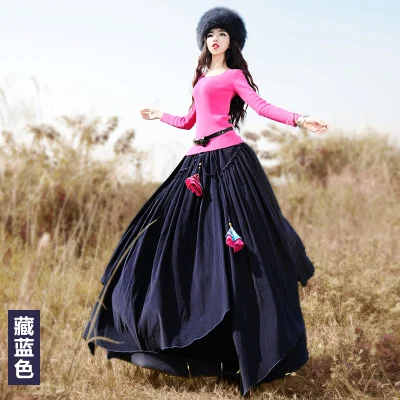 Женская винтажная Вельветовая юбка LYNETTE'S ассиметричная хлопковая юбка|cotton