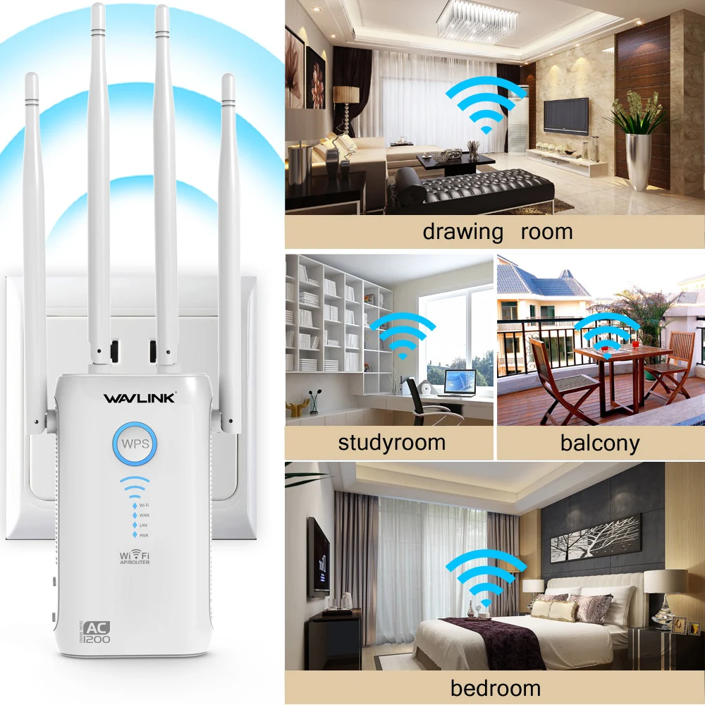 Ретранслятор Wi Fi 1200 Мбит/с точка доступа и удлинитель диапазона двухдиапазонный 2